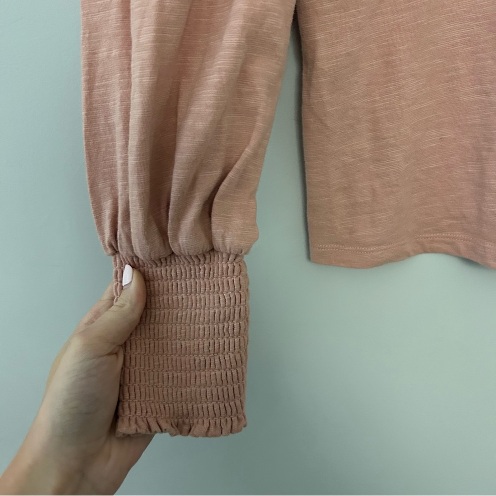 Pomander Place Tuckernuck Puff Sleeve Long Sleeve Tee Pink - Picture 5 of 5